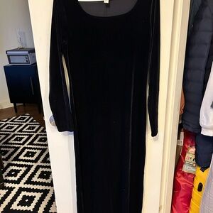 Vintage 1996 Elegant Navy Blue Velvet Dress